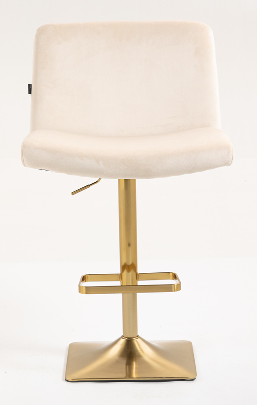 HR150KW Scaun Crem din Catifea cu Bază Aurie