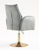 HR280N Scaun Gray din Catifea cu Bază Aurie