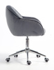 HR2055K Scaun Grafit din Catifea cu Bază Cromata