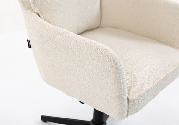 HR250CROSS Scaun Crem Boucle Bază Neagră