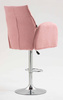HR280W Scaun Roz Pudra Boucle cu Bază Cromata