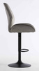 HR350W Scaun Gray din Catifea Bază Neagră