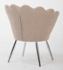 Fotoliu FREY Latte din Boucle cu Picioare Cromata