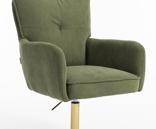 HR250CROSS Scaun Zsályazöld Prémium Kordbársony Bază Aurie