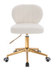 HR193K Scaun Crem Boucle cu Bază Aurie