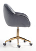 HR2055K Scaun Grafit din Catifea cu Bază Aurie