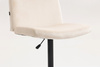 HR150KW Scaun Crem din Catifea cu Bază Neagră