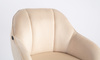 HR2055W Scaun Crem din Catifea cu Bază Aurie