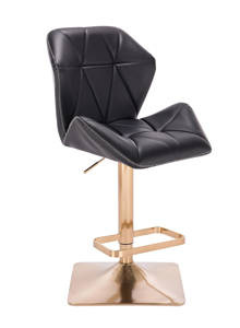 HR212KW ZIC-ZAC Scaun Neagră cu Bază Aurie