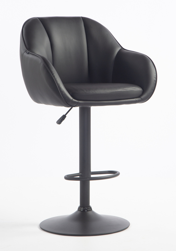 HR2055W Scaun Neagră din Piele Ecologica cu Bază Neagră