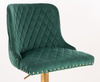 HR940CROSS Scaun Verde din Catifea cu Bază Aurie
