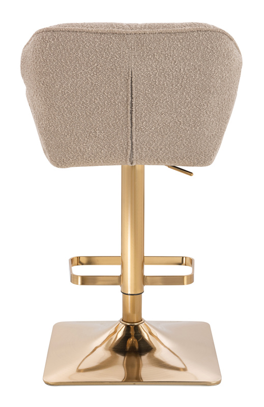 HR111KW Scaun Latte Boucle cu Bază Aurie