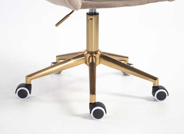 HR2055K Scaun Latte din Catifea cu Bază Aurie