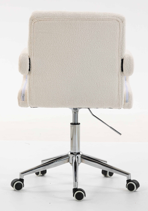 HR8404K Scaun Crem Boucle cu Bază Cromata