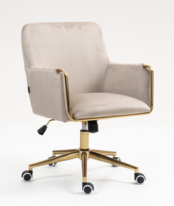 HR4318K Scaun Latte Catifea cu Bază Aurie