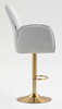 HR280W Scaun Gri Boucle cu Bază Aurie