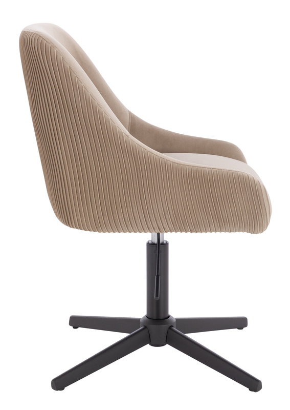 HR920CROSS Scaun Latte din Catifea cu Bază Neagră