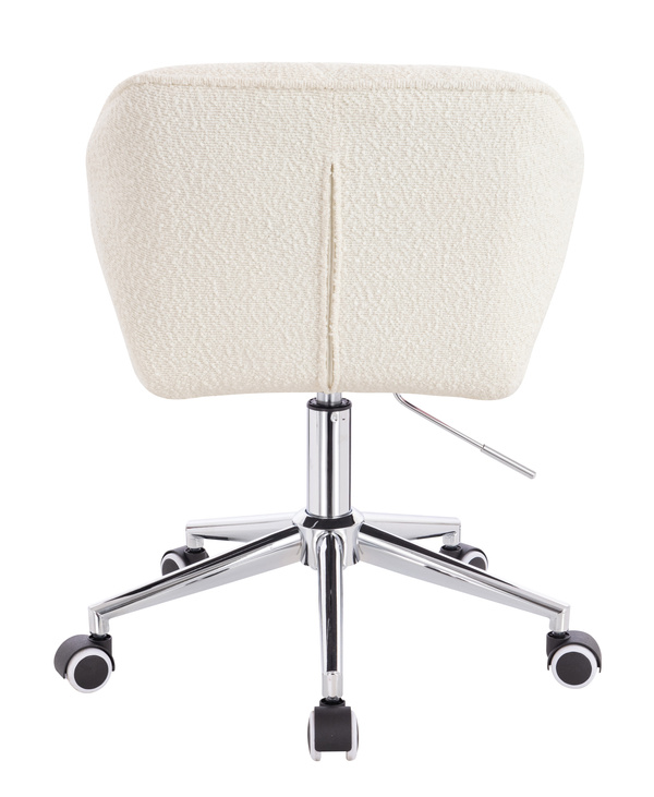 HR111K Scaun Crem Boucle cu Bază Cromata