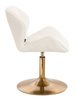 HR111N Scaun Crem Boucle cu Bază Aurie