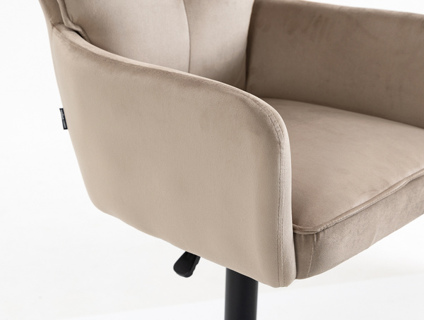 HR250KW Scaun Catifea Latte Bază Neagră