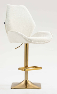 HR350KW Scaun Boucle din Catifea Bază Aurie