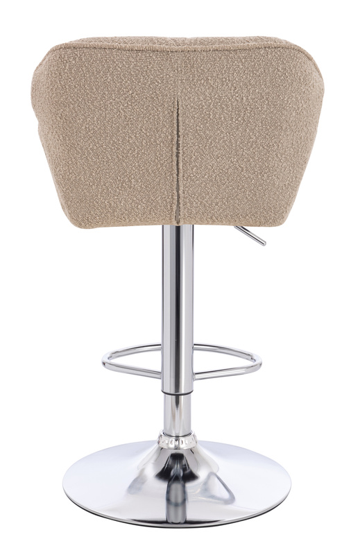 HR111W Scaun Latte Boucle cu Bază Cromata