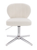 HR193CROSS Scaun Crem Boucle cu Bază Cromata