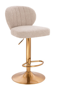 HR193N Scaun Latte Boucle cu Bază Aurie