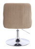 HR920N Scaun Latte din Catifea cu Bază Cromata