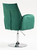 HR280N Scaun Verde din Catifea cu Bază Cromata