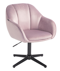 HR2055CROSS Scaun Mov din Catifea cu Bază Neagră