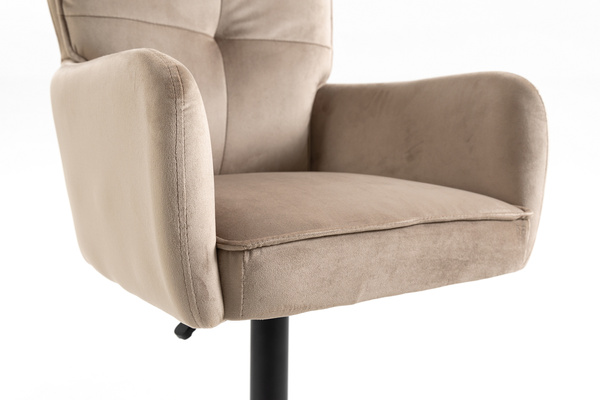 HR250W Scaun Catifea Latte Bază Neagră