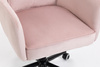 HR250K Scaun Catifea Roz Pudra Bază Neagră