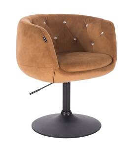 HR333CN Scaun Catifea Galben Miere cu Bază Neagră