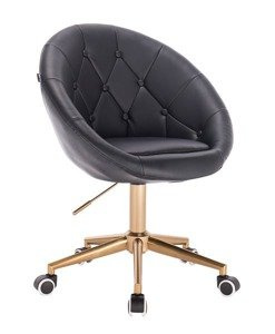 HC8516K Scaun Negru cu Bază Aurie