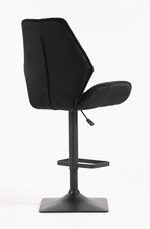 HR350KW Scaun Neagră din Catifea Bază Neagră