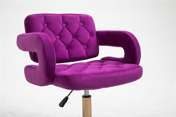 HR8403K Scaun Catifea Fucsia Bază Aurie
