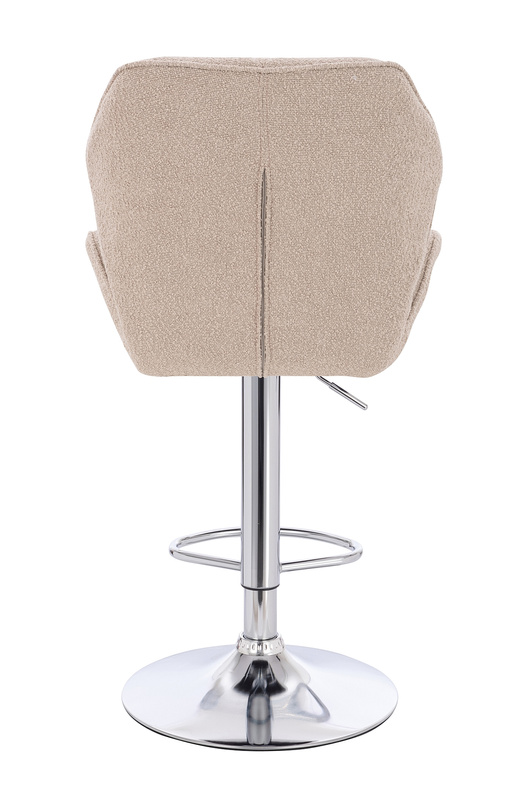 HR212W Scaun Latte Boucle cu Bază Cromata