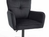 HR250K Scaun Catifea Neagră Bază Neagră