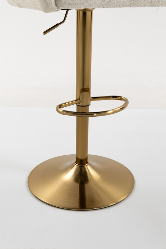 HR250W Scaun Crem Boucle Bază Aurie