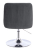 HR920N Scaun Grafit din Catifea cu Bază Cromata