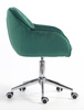 HR2055K Scaun Verde din Catifea cu Bază Cromata