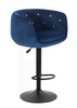HR333CW Scaun Catifea Bleumarin cu Bază Neagră