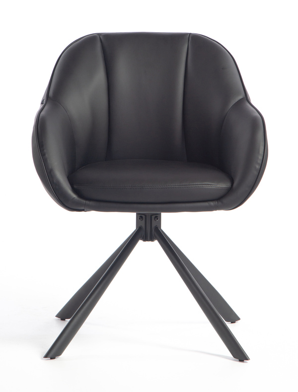 HR2055 BAZĂ STEA Scaun Neagră din Piele Ecologica cu Bază Neagră