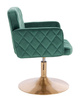 HR802N Scaun Verde din Catifea cu Bază Aurie
