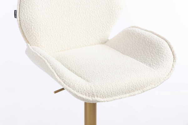 HR350W Scaun Boucle din Catifea Bază Aurie