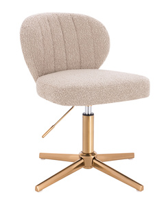 HR193CROSS Scaun Latte Boucle cu Bază Aurie