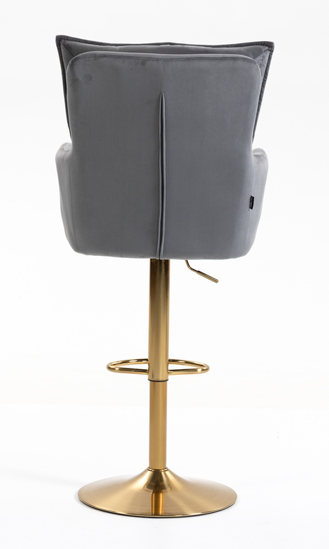HR250W Scaun Catifea Grafit Bază Aurie