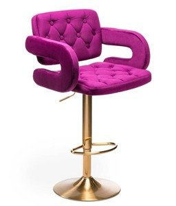 HR8403W Scaun Catifea Fucsia Bază Aurie