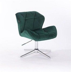 HR111CROSS Scaun Verde din Catifea